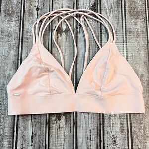 PINK by Victoria’s Secret Light Pink Criss Cross Unlined Bralette size Medium *